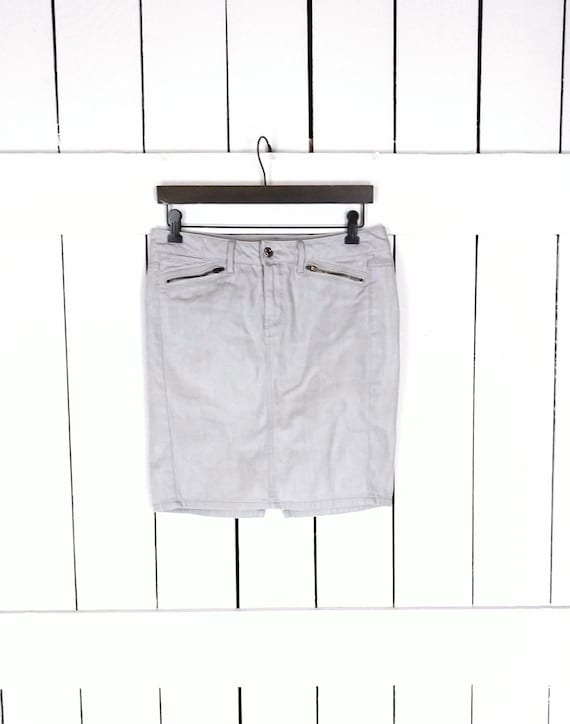 Vintage light grey faded denim Gap jean pencil sk… - image 1