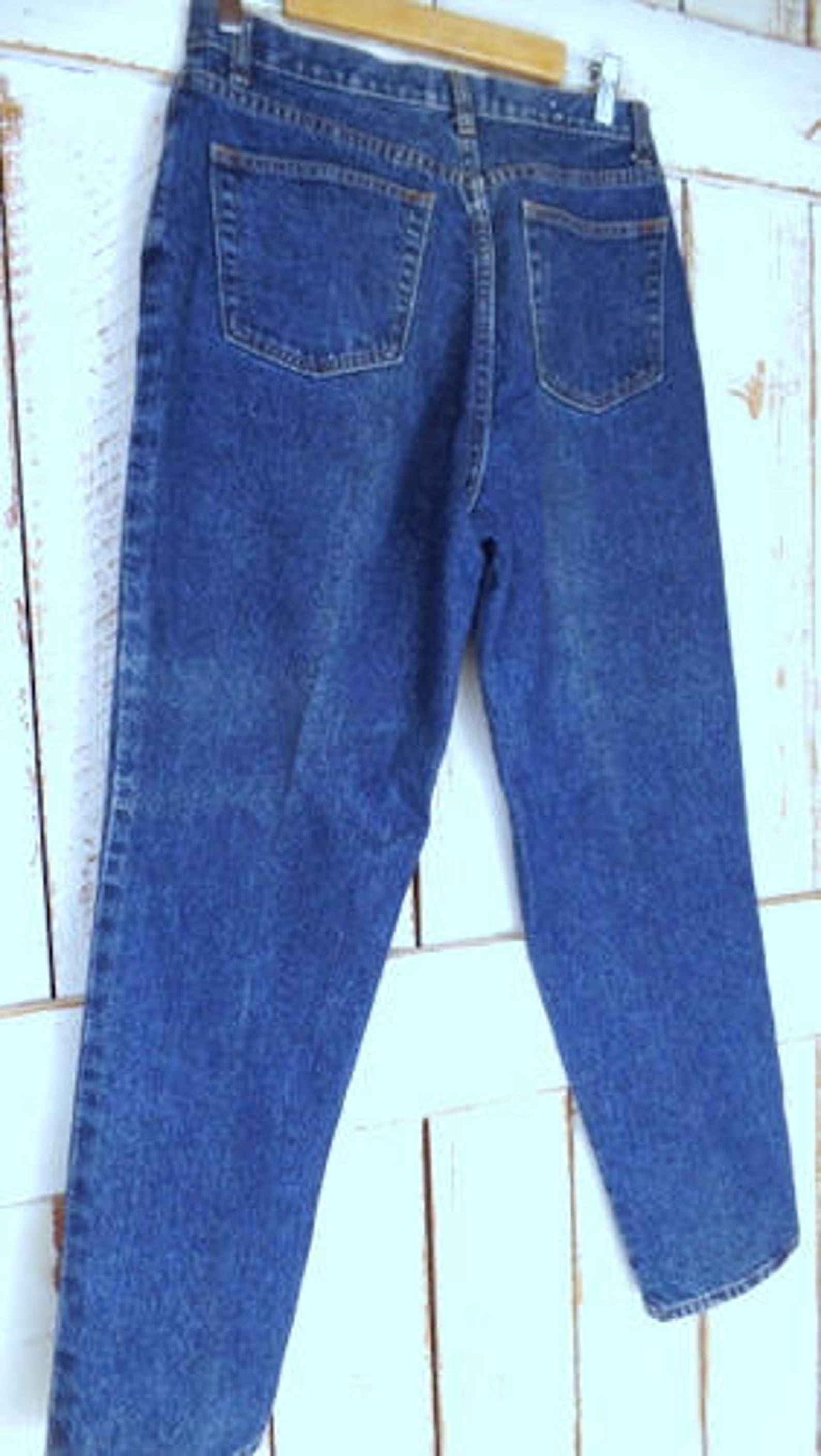 Vintage GAP high waisted tapered leg dark blue denim vintage | Etsy