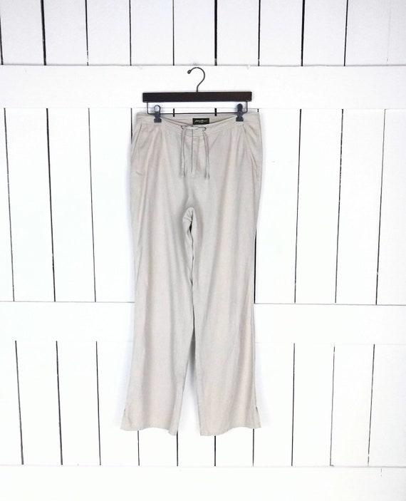 90s Eddie Bauer Tan/beige Linen Cotton 