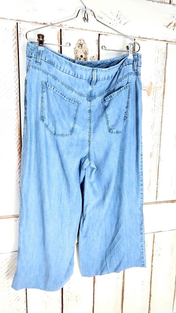 Vintage 90s Chicos Blue Gaucho Pants 