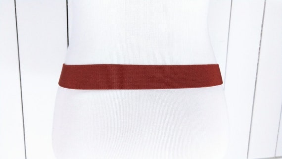 Vintage Adams Stretchy Elastic Chord Leather Belt - Etsy display picture 3