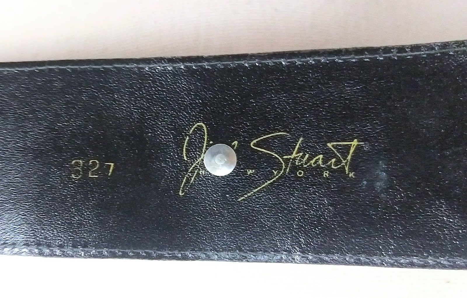 Vintage Jill Stuart Dark Brown Croc Belt with Large Steel Blackish Grey Buckle jill stuart vintage croc leather belt – styling fabulous  main image 4