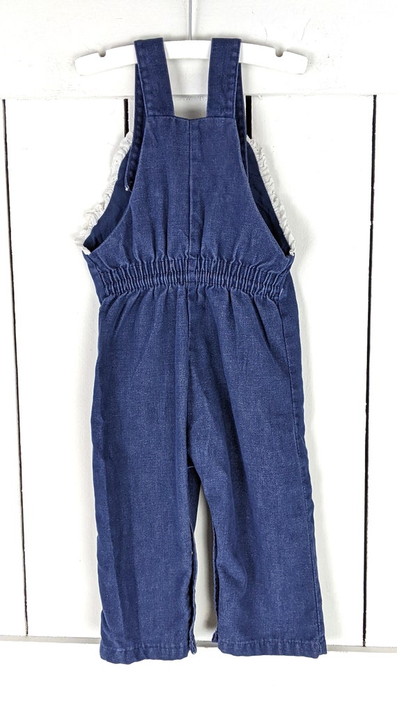 Vintage Thomas blue jean denim baby bib overalls - image 3