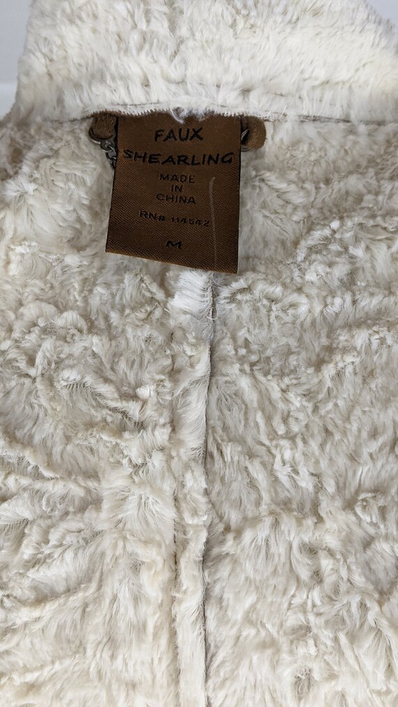 JouJou brown faux suede sheepskin cardigan jacket… - image 6