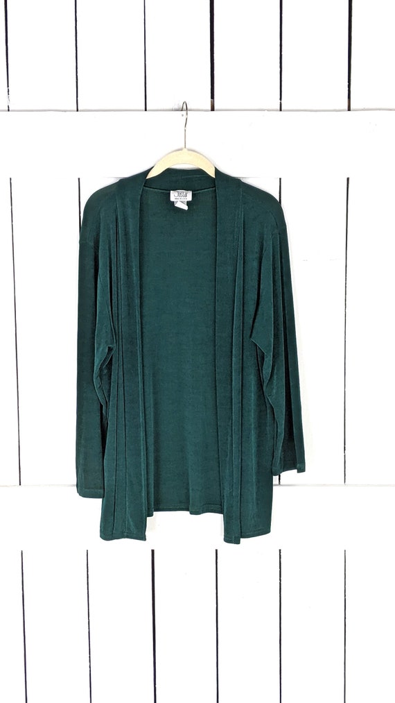 Vintage green slinky long slouchy stretch knit car