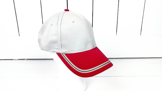 90s vintage two tone color block baseball hat/bas… - image 2