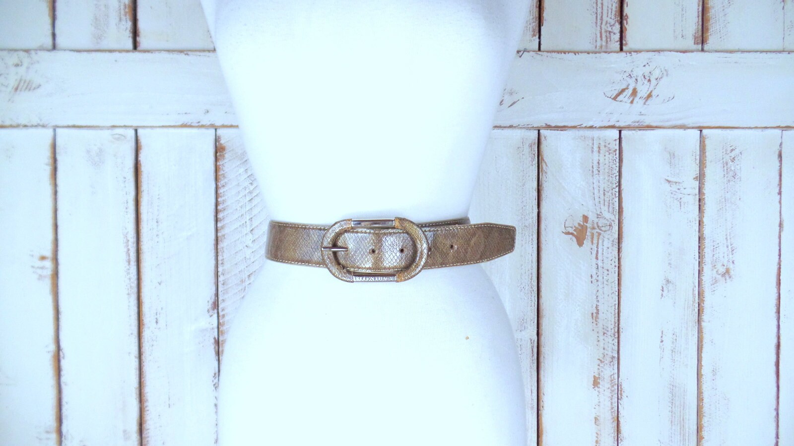 Vintage Ellen Tracy Brown Faux Leather Snake Print Belt - Etsy