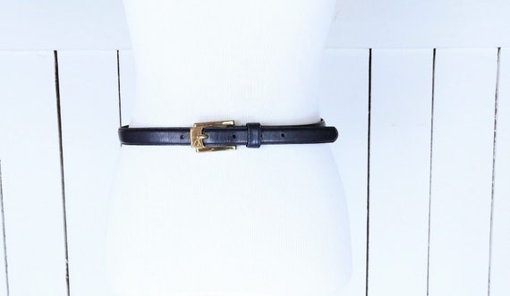 Vintage Liz Claiborne Blue Skinny Leather Belt/medium - Etsy  display picture 1