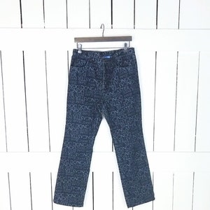 Vintage Don Caster blue/white high waisted denim jeans/Don Caster printed name stretch denim jeans/10