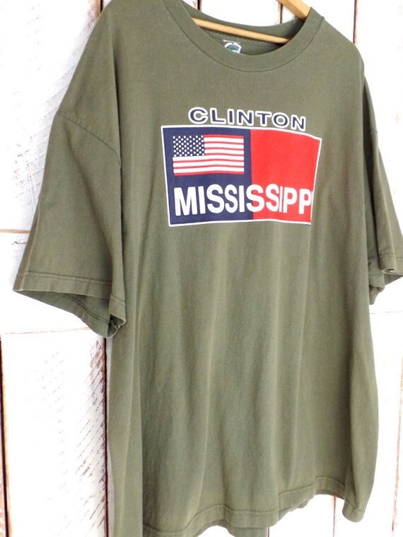 Army green Clinton Mississippi USA American flag … - image 3