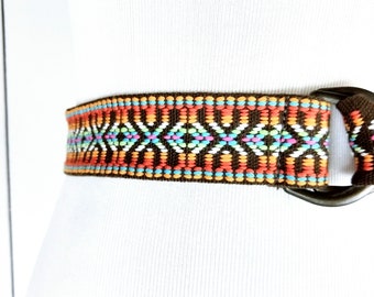 Vintage 90s Woven Embroidered IKAT Cloth Sash Belt - Etsy Canada display picture 2