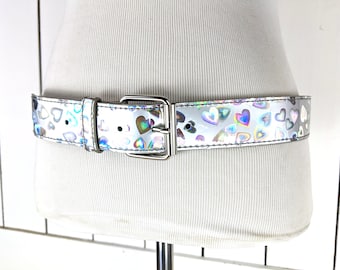 Hot florescent pink clear plastic wide patent leather belt il_fullxfull.4674036187_l475.jpg main image 2