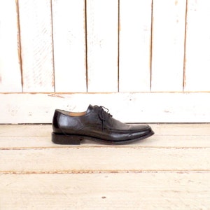 Vintage mens black leather oxfords/Wilke Rodriguez black leather shoes/10