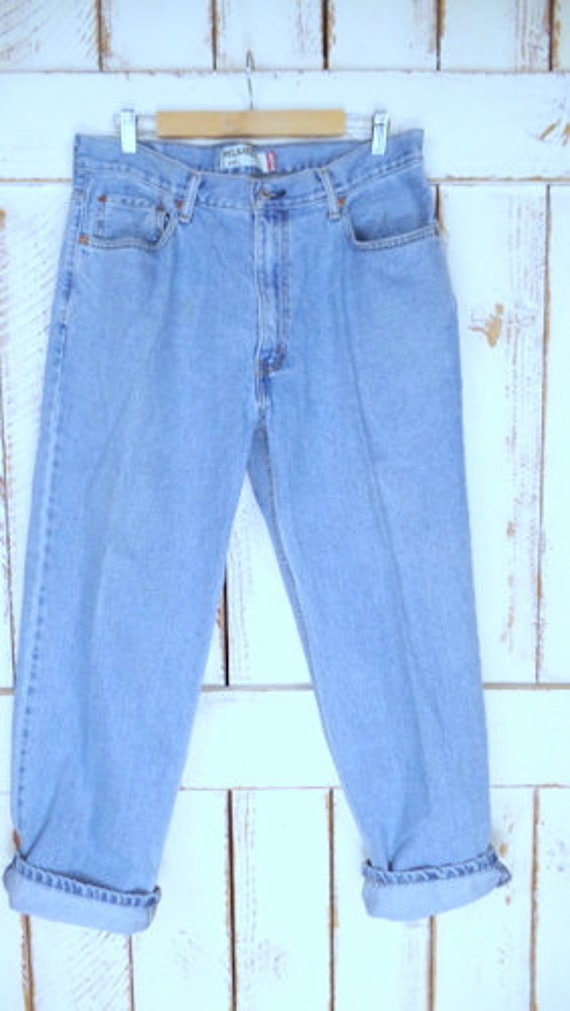 Vintage 550 zipper fly denim jeans/high waisted r… - image 2