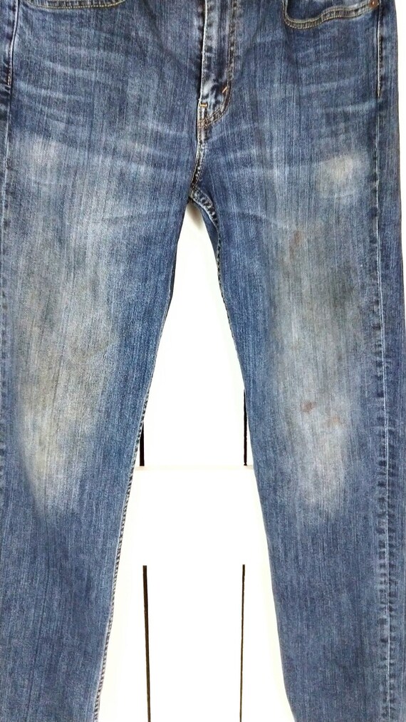 Distressed 514 slim blue Levis denim jeans/blue j… - image 3