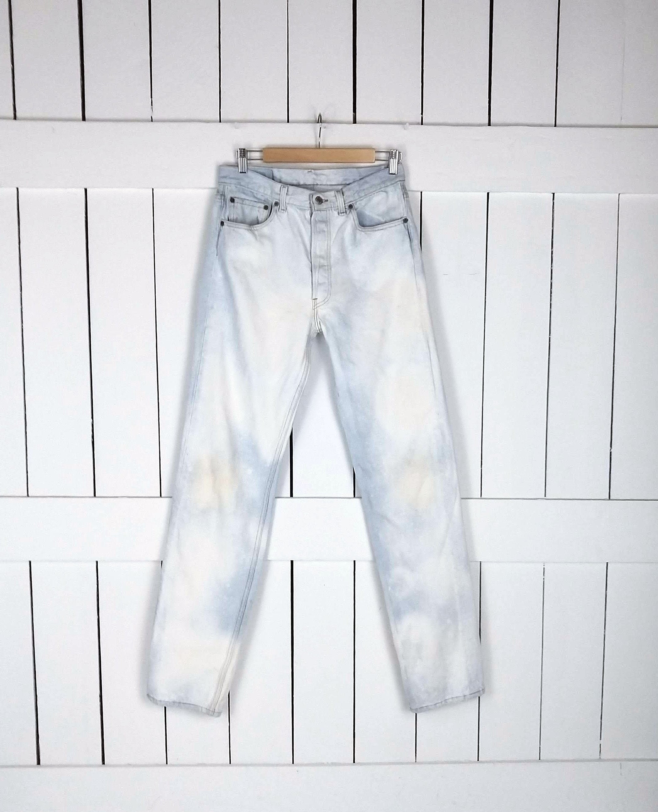 Levis 501 Bleached - Etsy
