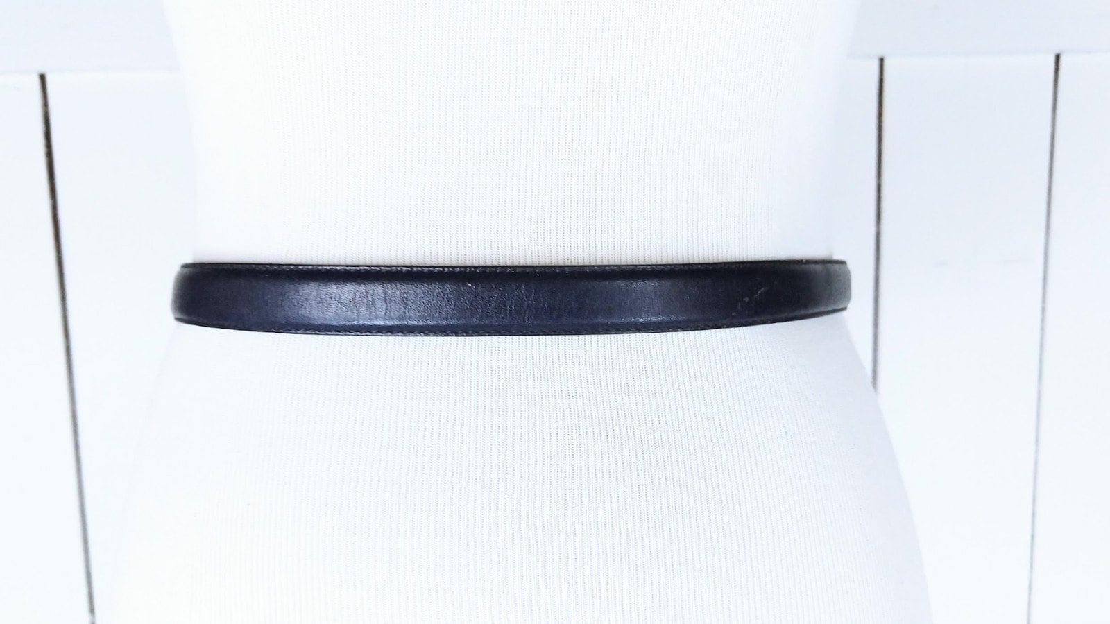 Vintage Liz Claiborne Blue Skinny Leather Belt/medium - Etsy  display picture 3