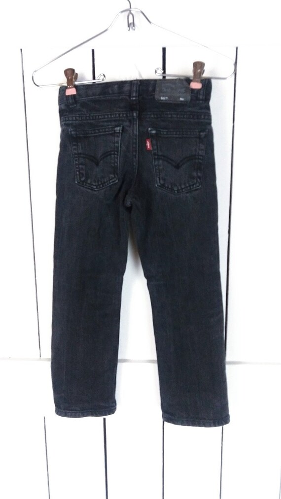 Kids black faded Levis 511 slim denim jeans/child… - image 4