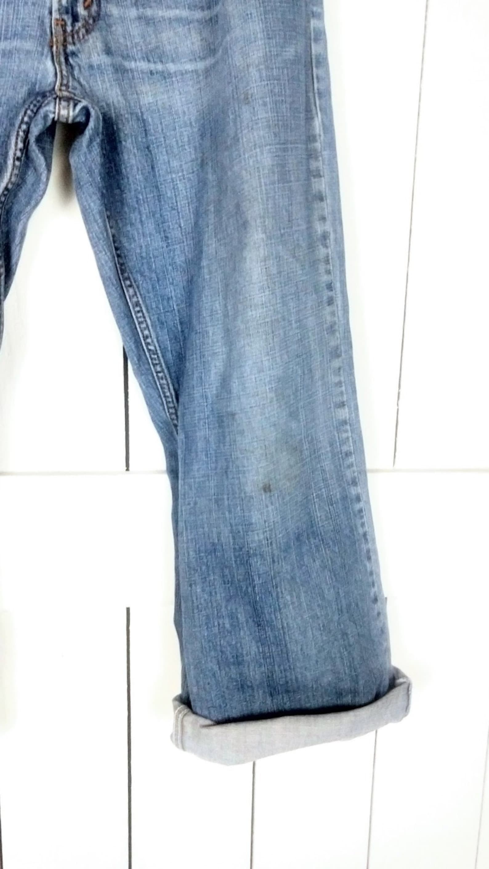 Levis 567 Zipper Fly Blue Denim Jeans/loose Boot Cut Blue - Etsy