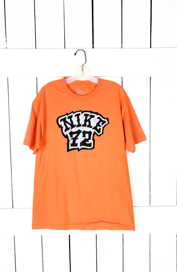 Orange cotton Nike 72 tshirt/Nike loose fit tee/Ni