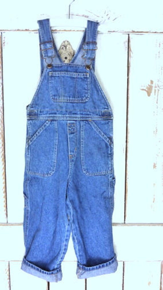 Vintage kids/childrens/baby 4T blue jean denim bi… - image 2