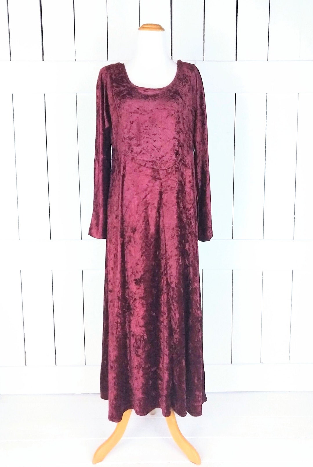 Vintage 90s All That Jazz Stretch Velour Crushed Velvet Maxi Dress/long ...