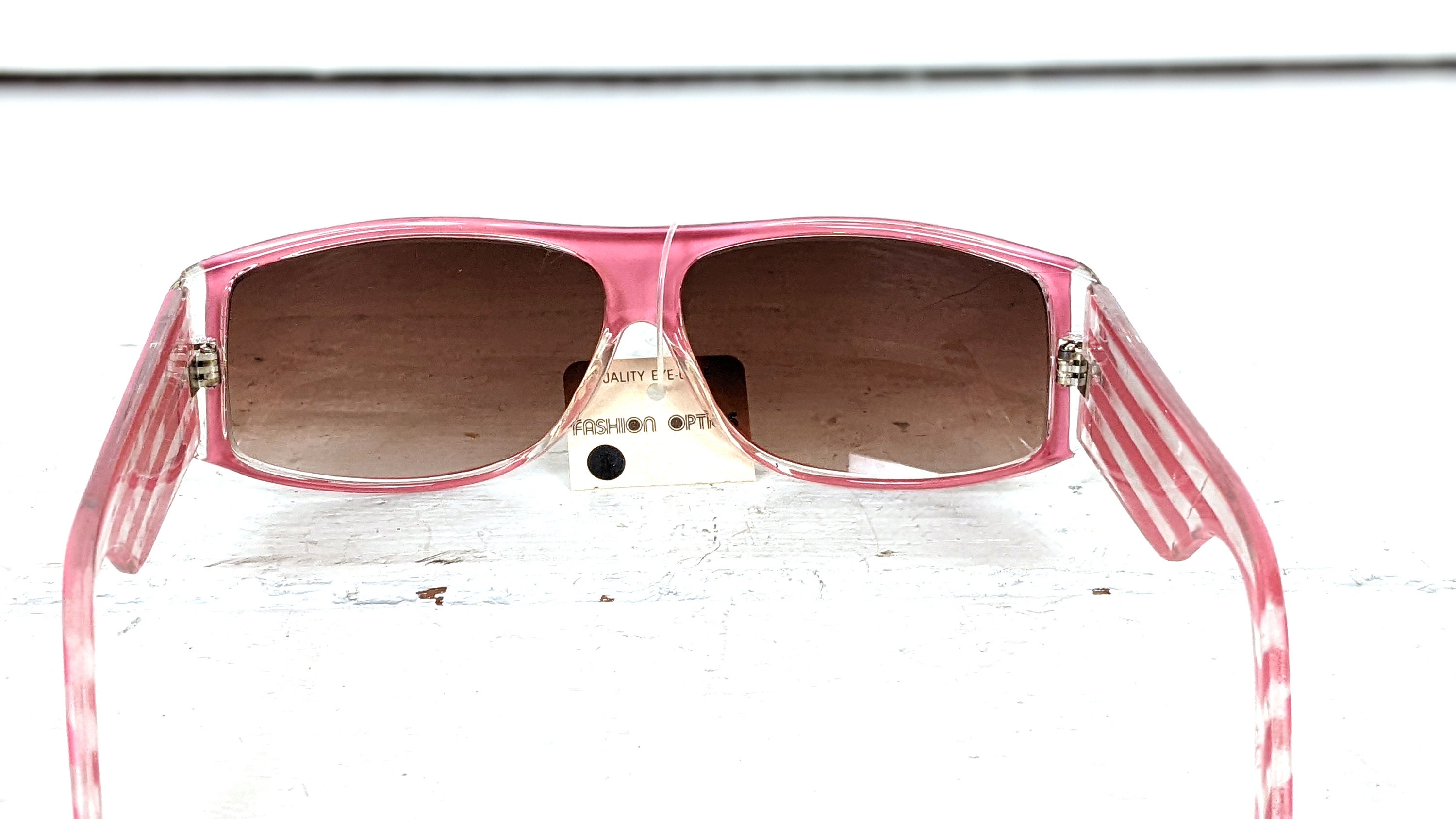 Vintage Pink Striped Plastic Sunglasses - Etsy Israel
