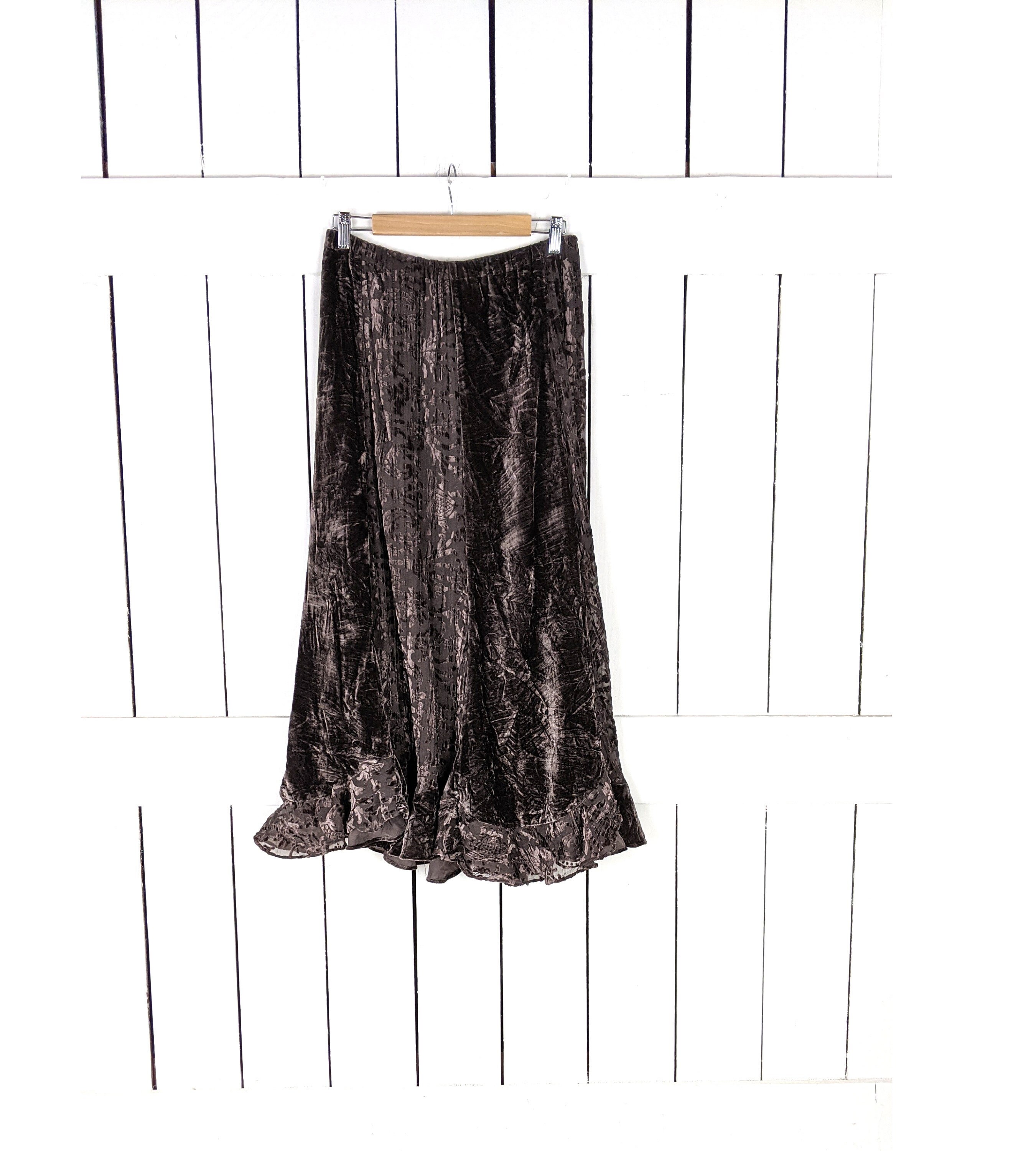 Velvet Burnout Skirt Etsy Canada