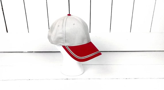 90s vintage two tone color block baseball hat/bas… - image 1