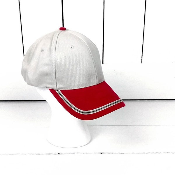 90s vintage two tone color block baseball hat/baseball cap/adjustable/one size fits all/OSFA