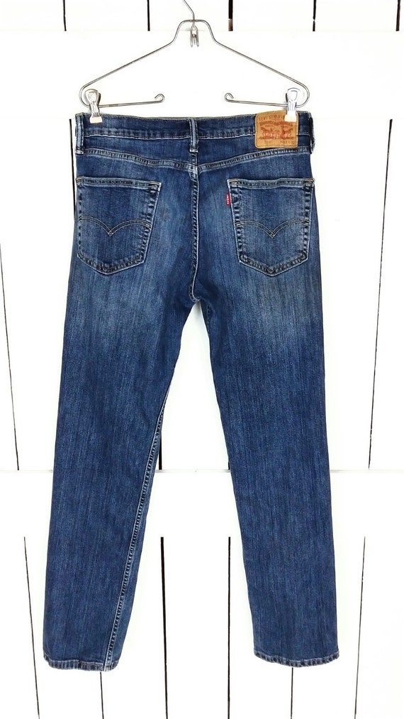 Distressed 514 slim blue Levis denim jeans/blue j… - image 5