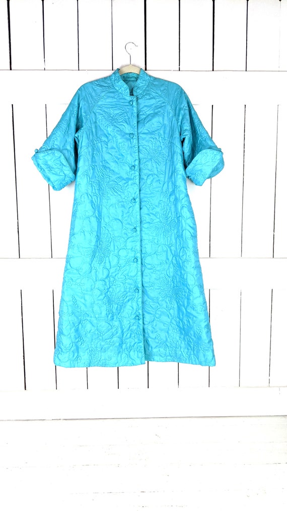 vintage long quilted robe - Gem