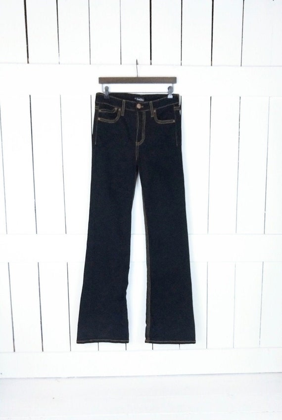 Vintage Cache black stretch flare denim jeans/west