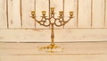 Heavy solid brass ornate vintage candelabra