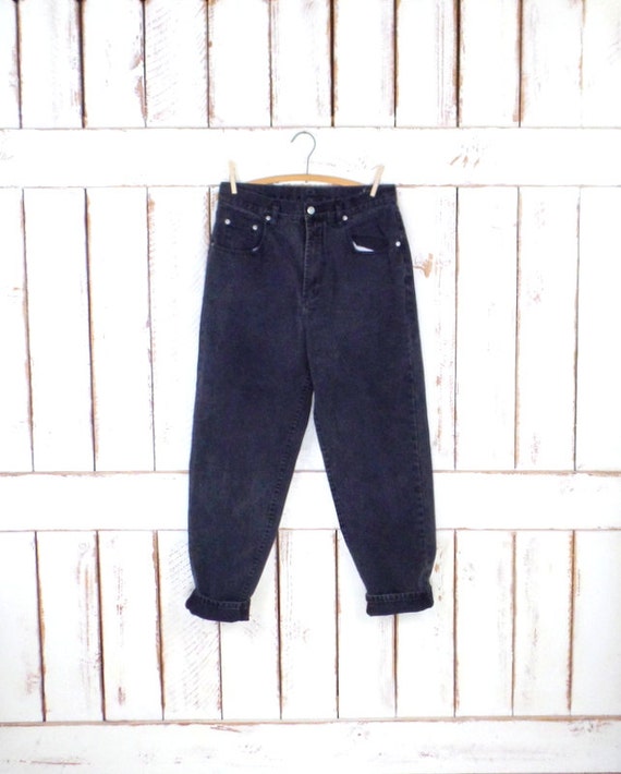 Wranglers black denim vintage jeans/high waisted … - image 4