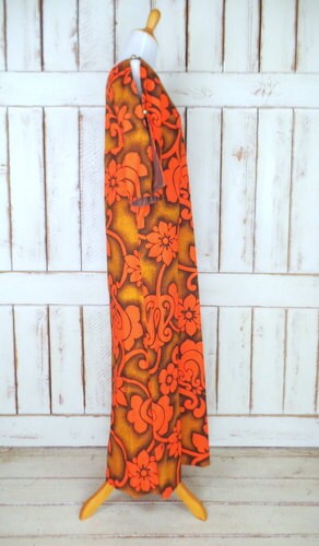 Vintage Liberty House Orange/brown Psychedelic Floral