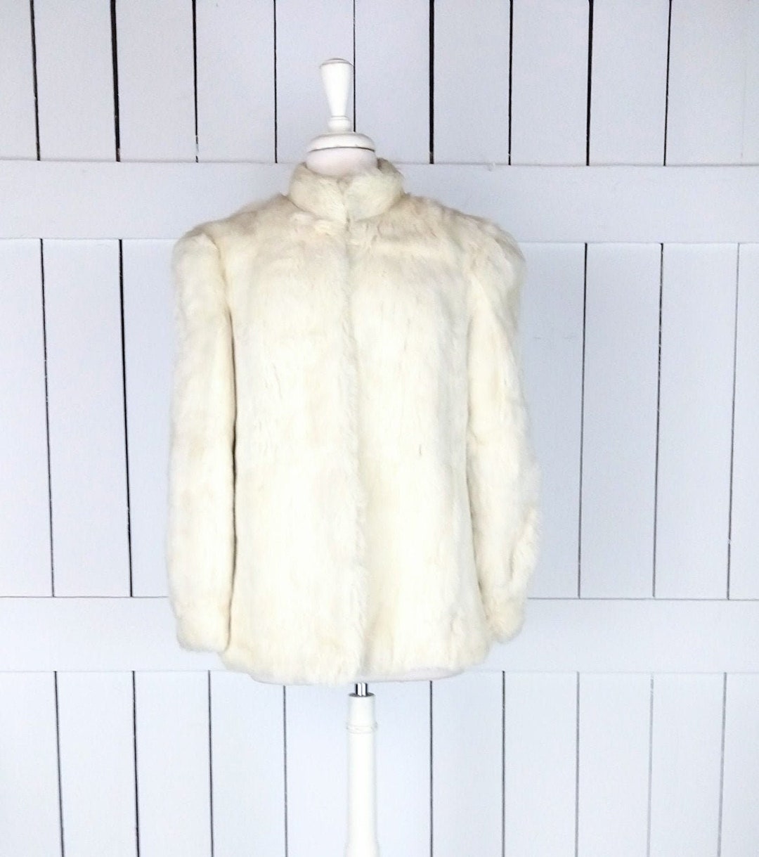 80s 90s Vintage Cream White Mink Fur Coat Jacket Medium Larry Weinstien //  80s Vintage Fur Coat Cream White Wedding Fur Coat Jacket - Etsy