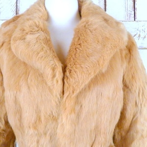 Blonde rabbit fur vintage Mark Lesli coat jacket