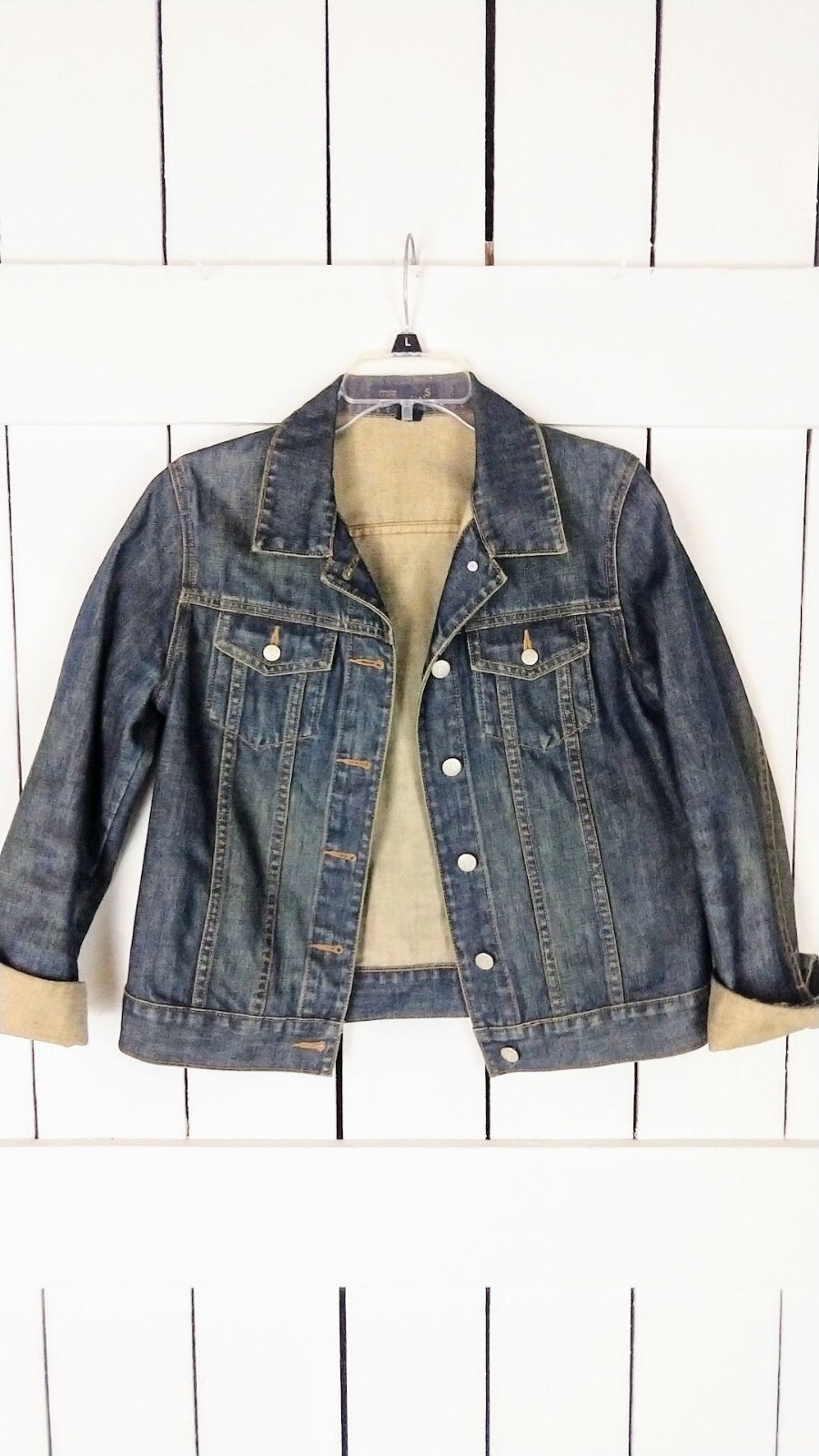 90s J Crew Vintage Dark Blue Denim Jean Jacket - Etsy