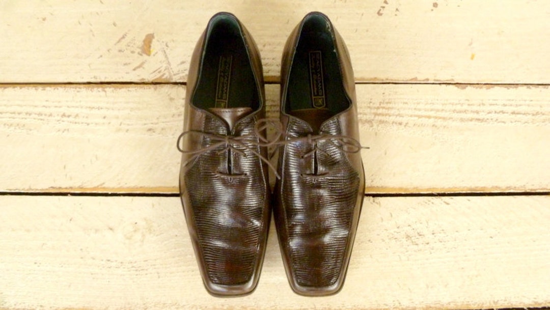 Mens bark brown leather crocodile embossed Stacy Adams oxford shoes/11.5 Amazon.com | Stacy Adams Trubiano Men main image 2
