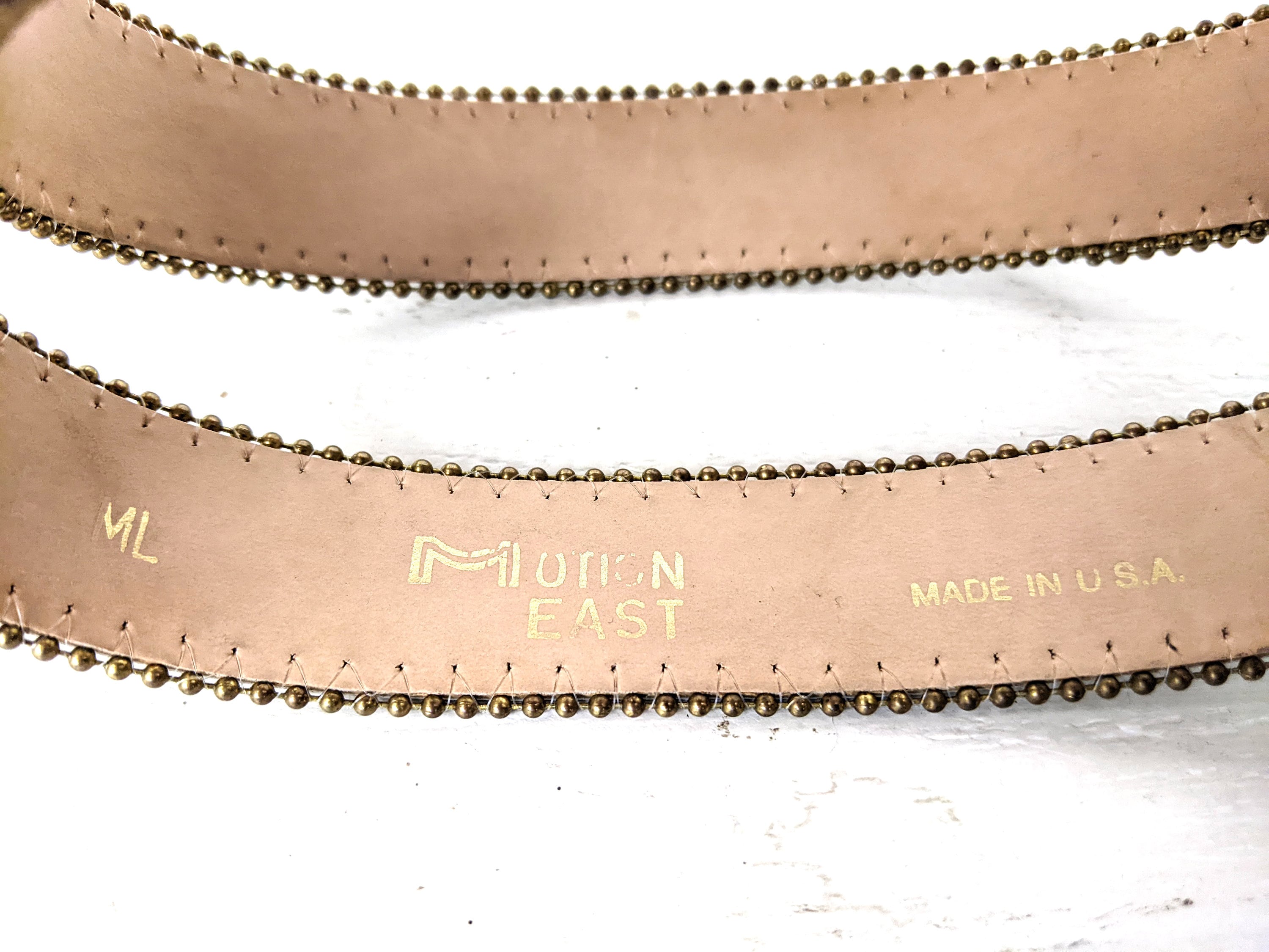Vintage Metallic Gold Faux Leather Beaded Belt - Etsy