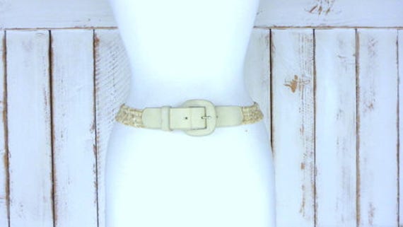 Vintage Tan/light Brown Elastic Stretch Chord Suede Leather  display picture 3