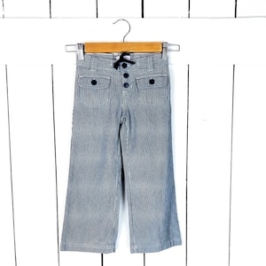 Kinderen/meisjes/kinderen losvallende wijde pijpen gestreepte broek/blauw/wit gestreepte matrozenbroek/4t