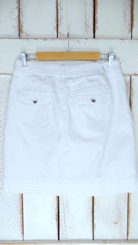 Vintage White Stretch Jean Denim Skorts/christopher and - Etsy