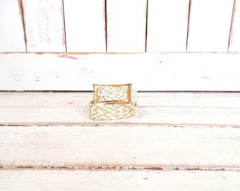 Vintage Metallic Gold Braided Passementerie Belt – Boho Chic Statement Vintage 90s Gold and Silver Braided Belt, Metallic Statement  main image 4