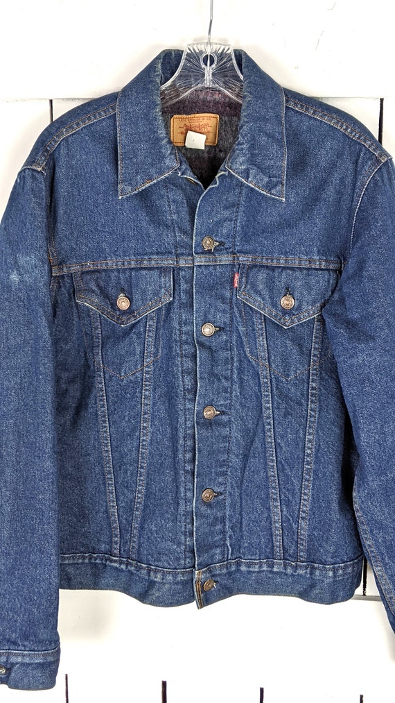 Vintage Levi Straus and Co dark blue jean denim b… - image 3