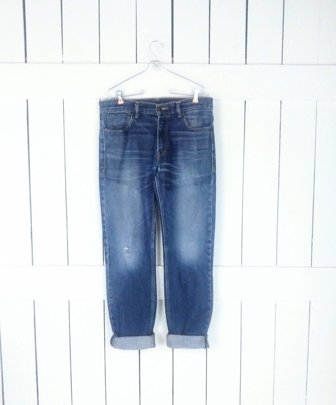 Levis 511 Blue Cotton Denim Jeans/high Waisted Straight Leg - Etsy