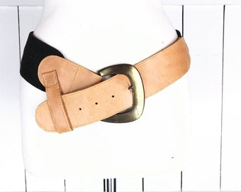 Vintage Wide Jute Leather Waist Belt, Size S/P - Etsy display picture 3