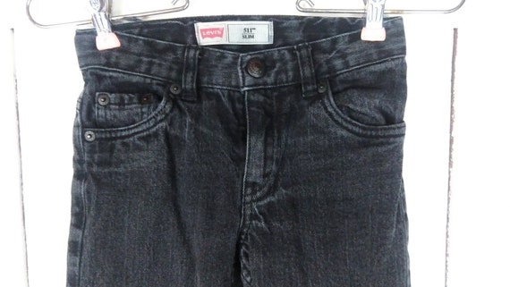 Kids black faded Levis 511 slim denim jeans/child… - image 5