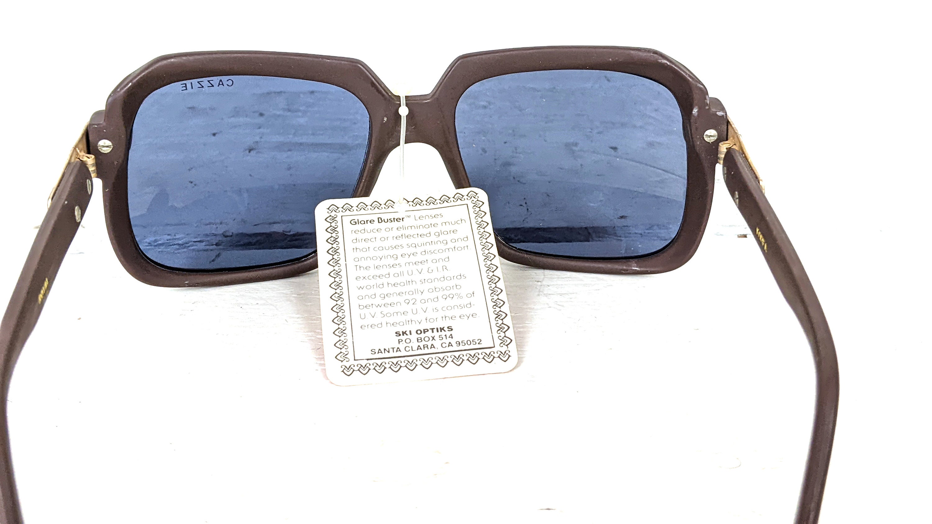 Vintage Wide Oversized Frame Matte Brown Acrylic Tinted  display picture 1